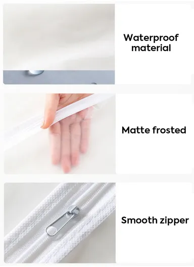 5Pcs Clothes Dust Cover Garment Bag, Protective Suit &amp; Dress Organizer (L140 × W60)cm 