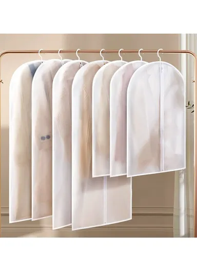 5Pcs Clothes Dust Cover Garment Bag, Protective Suit &amp; Dress Organizer (L140 × W60)cm 