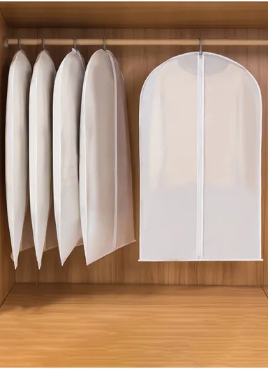 5Pcs Clothes Dust Cover Garment Bag, Protective Suit &amp; Dress Organizer (L140 × W60)cm 