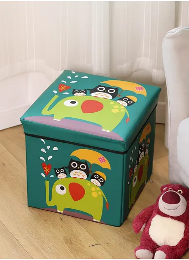 Portable Durable &amp; Sturdy Storage Box, Multi-Purpose Storage Organizer Box (L30 x W30 x H30)cm - Green Elephant