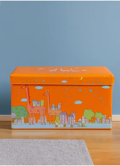 Portable Durable &amp; Sturdy Storage Box, Multi-Purpose Storage Organizer Box (L60 x W30 x H34)cm - Orange