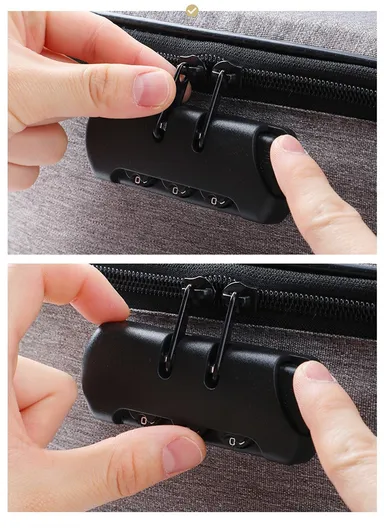 4-Layer Wide-open Portable Organizer Storage Bag with Handle &amp; Zipper Closure (L37 x W27 x T10)cm - Navy