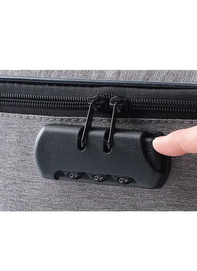 4-Layer Wide-open Portable Organizer Storage Bag with Handle &amp; Zipper Closure (L37 x W27 x T10)cm - Navy