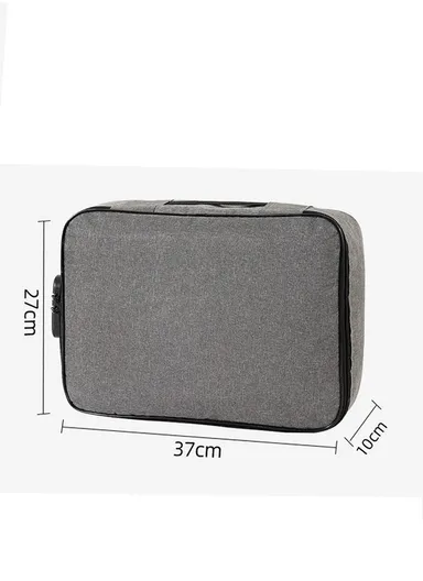 4-Layer Wide-open Portable Organizer Storage Bag with Handle &amp; Zipper Closure (L37 x W27 x T10)cm - Navy