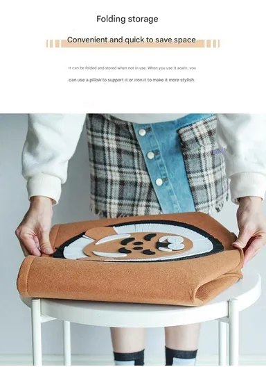 Multi-Purpose Foldable Laundry Bucket Drum with Stylish Tiger Design (D33 × H35)cm – Beige