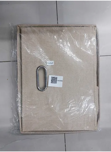 Household Storage Bag Metal Buckle Pouch Suitable For Various Scenarios Dustproof (L37 x W27 x H26)cm- Beige
