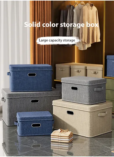 Dustproof Household Storage Bag with Metal Buckle Pouch Suitable For Various Scenarios (L44 x W29 x H30)cm - Grey / L