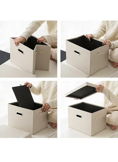 Dustproof Household Storage Bag with Metal Buckle Pouch Suitable For Various Scenarios (L44 x W29 x H30)cm - Grey / L