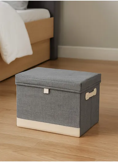 18L Household Storage Bag Non-woven fabric Pouch Suitable For Various Scenarios Dustproof (L38 x W28 x H18)cm - Grey