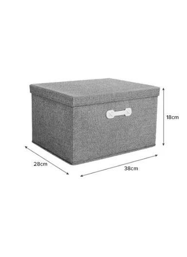 18L Household Storage Bag Non-woven fabric Pouch Suitable For Various Scenarios Dustproof (L38 x W28 x H18)cm - Grey