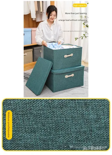 18L Household Storage Bag Non-woven fabric Pouch Suitable For Various Scenarios Dustproof (L38 x W28 x H18)cm - Grey