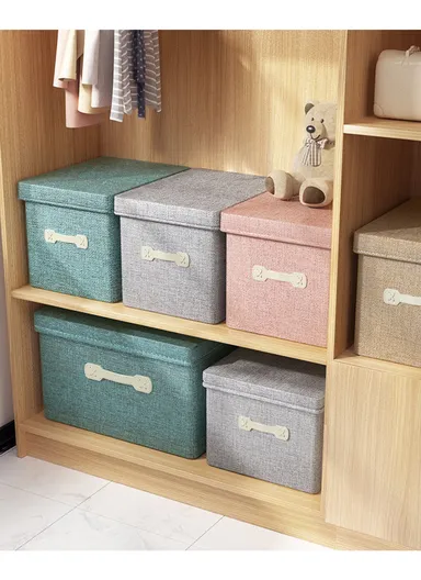 18L Household Storage Bag Non-woven fabric Pouch Suitable For Various Scenarios Dustproof (L38 x W28 x H18)cm - Grey