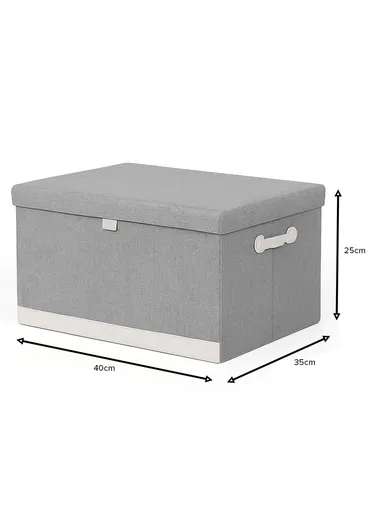 30L Household Storage Bag, Non-woven fabric Pouch Suitable For Various Scenarios Dustproof (L40 x W30 x H25)cm - Grey