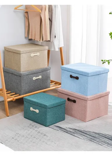 30L Household Storage Bag, Non-woven fabric Pouch Suitable For Various Scenarios Dustproof (L40 x W30 x H25)cm - Grey