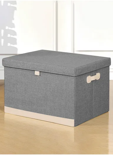 45L Household Storage Bag Non-woven fabric Pouch Suitable For Various Scenarios Dustproof (L46 x W36 x H25)cm - Grey