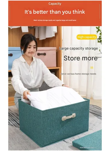 60L Household Storage Bag Non-woven fabric Pouch Suitable For Various Scenarios Dustproof (L50 x W38 x H30)cm - Pink