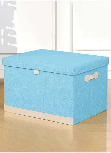 60L Household Storage Bag Non-woven fabric Pouch Suitable For Various Scenarios Dustproof (L50 x W38 x H30)cm - Light Blue