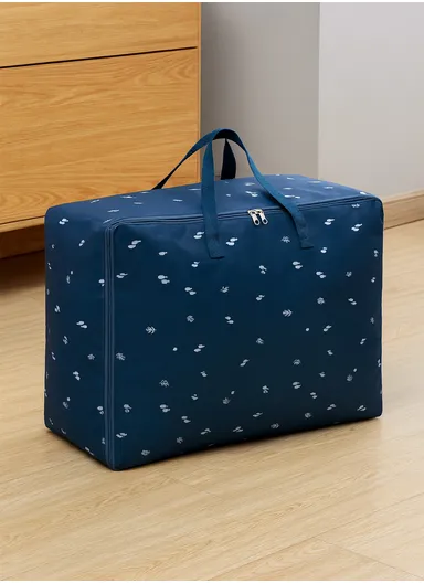 Foldable Large Capacity Clothing Storage Bag, Multi-Purpose Luggage Bag (L52 x W20 x H35)cm - Navy / Small
