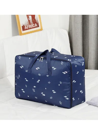 Foldable Large Capacity Clothing Storage Bag, Multi-Purpose Luggage Bag (L52 x W20 x H35)cm - Navy / Small