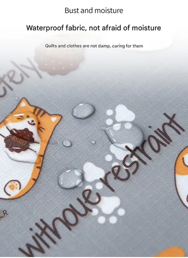 Foldable Large Capacity Clothing Storage Bag, Multi-Purpose Luggage Bag (L52 x W20 x H35)cm - Navy / Small