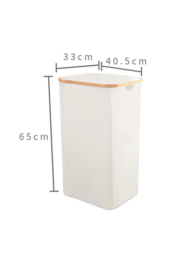 86L Single Layer Foldable Mesh Laundry Basket (L41 x W33 x H65)cm - Black