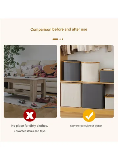 86L Single Layer Foldable Mesh Laundry Basket (L41 x W33 x H65)cm - Black