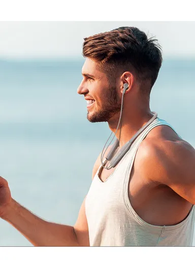 Bluetooth Earphones, Long Battery Life, 93cm Cable &amp; Soft Silicone Build BE59 