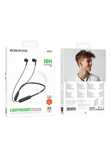 85cm Wireless Neckband Earphones, 16h Playtime, Bluetooth 5.4 &amp; Lightweight BE70 
