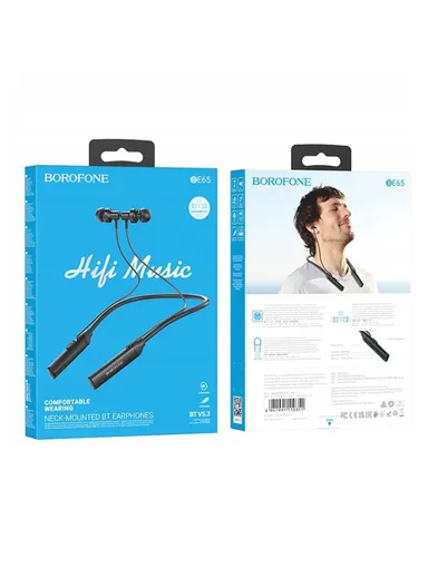 Wireless Earphones, Long Battery Life, Bluetooth 5.3 &amp; Voice Assistant Support BE65 - Black