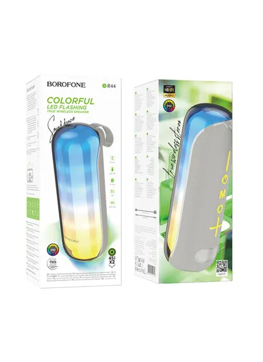 1200mAh Portable Bluetooth Speaker, Multi-Mode Audio &amp; Bluetooth 5.4 BR44 - Grey