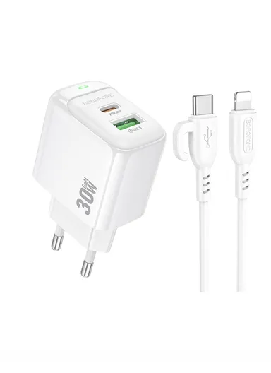 30W USB-C Charger, Smart Fast Charging with LED &amp; Multi-Protection System BAS45A