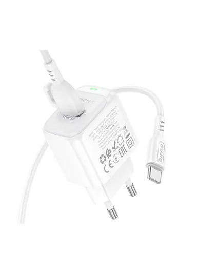 18W USB-A Wall Charger, Fast Charging with EU Plug &amp; 1 m Cable BAS42A - Type-C