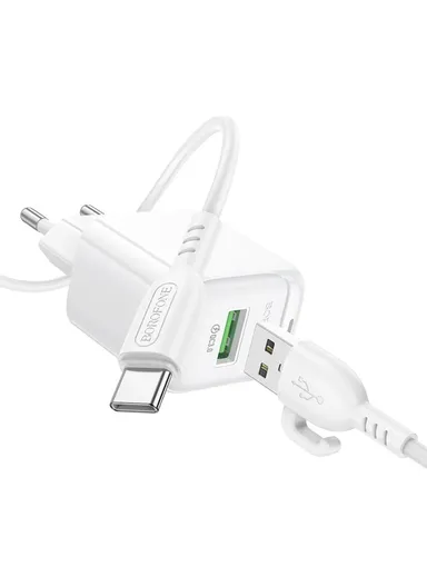 18W USB-A Wall Charger, Fast Charging with EU Plug &amp; 1 m Cable BAS42A - Type-C