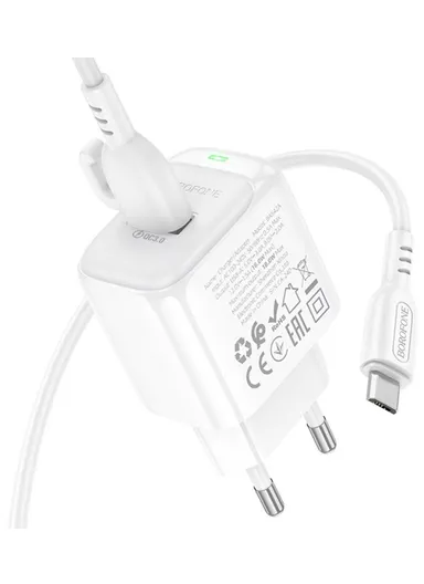 18W USB-A Wall Charger, Fast Charging with EU Plug &amp; 1 m Cable BAS42A - Micro