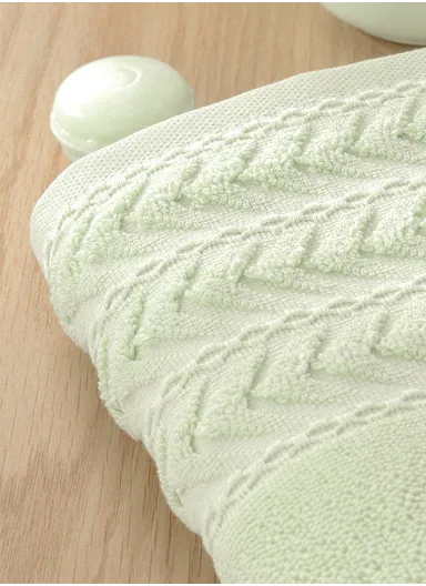 2 Pieces Elegance 70 x 140 cm 600 GSM Luxury Turkish Cotton Bath Towel Set - Mint