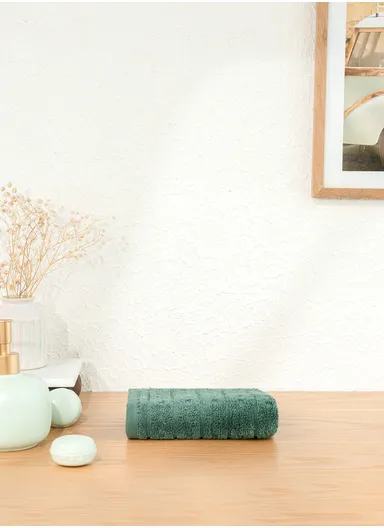 50 x 90 cm Verdant Comfort 600 GSM Luxury Turkish Cotton Face Towel - Dark Green
