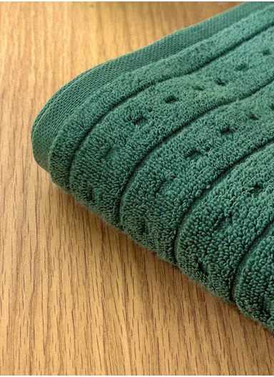 50 x 90 cm Verdant Comfort 600 GSM Luxury Turkish Cotton Face Towel - Dark Green