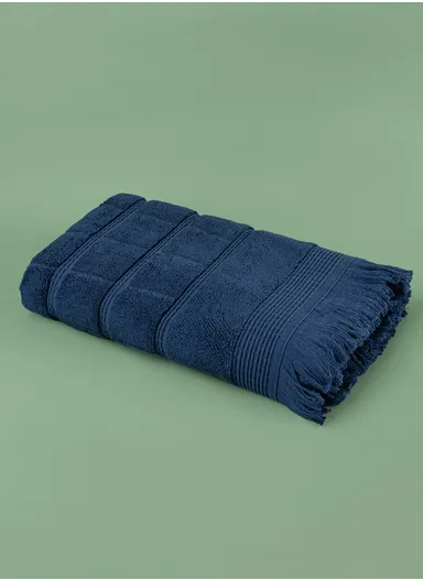 70 x 140 cm Ocean Serenity 600n GSM Luxury Turkish Cotton Bath Towel - Navy Blue