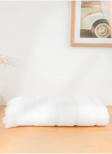 70 x 140 cm Pure Comfort 600 GSM Luxury Turkish Cotton Bath Towel - White