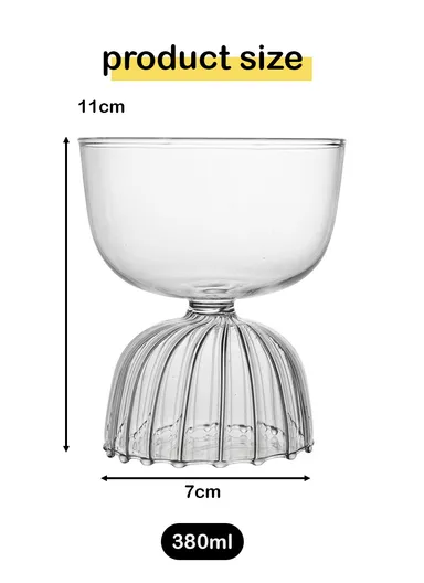 380ml Elegant &amp; Smooth Design Cold Beverage Glass Cup