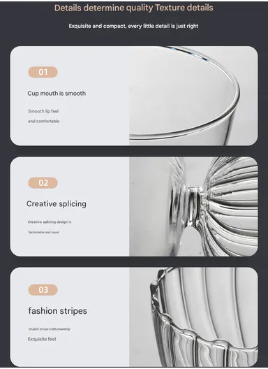 380ml Elegant &amp; Smooth Design Cold Beverage Glass Cup