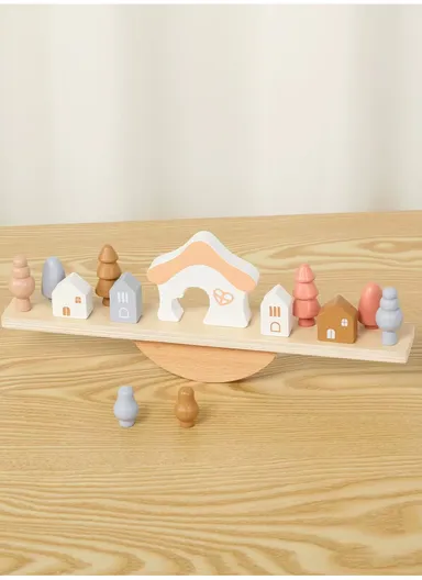 Wooden Balance Blocks Toy Educational Stacking Game, To Enhance Motor Skills &amp; Coordination