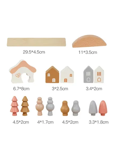 Wooden Balance Blocks Toy Educational Stacking Game, To Enhance Motor Skills &amp; Coordination