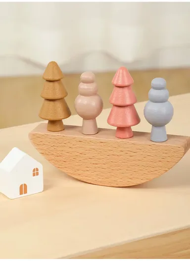 Wooden Balance Blocks Toy Educational Stacking Game, To Enhance Motor Skills &amp; Coordination