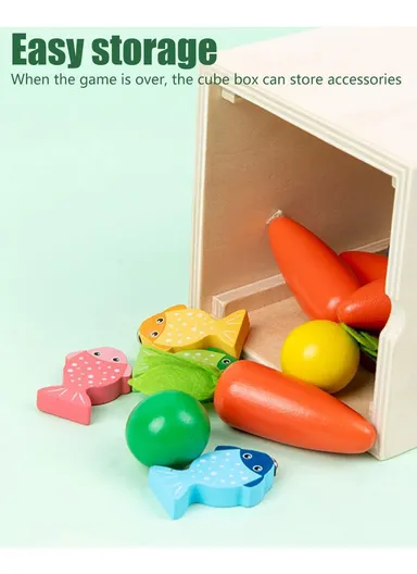 5 In 1 Wooden Pounding Toy for Toddlers, Color Matching Educational Hammer Toy, Safe &amp; Durable