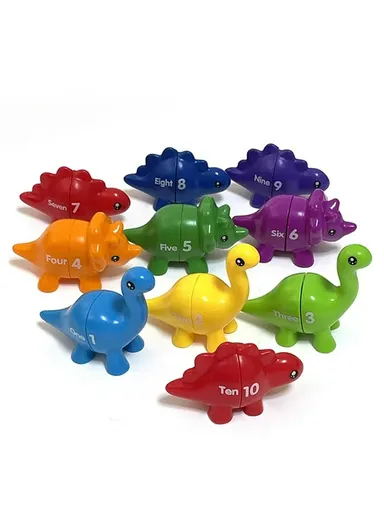 Number Matching Dinosaur Toy Montessori Preschool Learning Game with Color &amp; Pattern Recognition