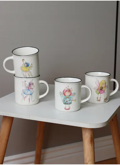 350ml Durable Ceramic Mug, Multi-Use Large Capacity Mug Dishwasher &amp; Microwave Safe - Style 4