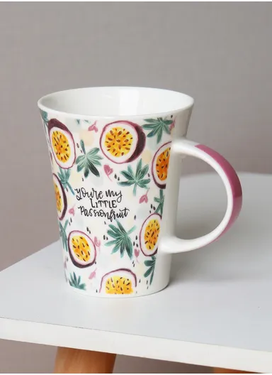 350ml Ceramic Mug, Multi-Uses Universal Mug, Dishwasher &amp; Microwave Safe with Comfortable Handle - Style 3