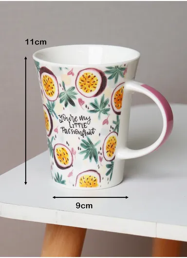 350ml Ceramic Mug, Multi-Uses Universal Mug, Dishwasher &amp; Microwave Safe with Comfortable Handle - Style 3