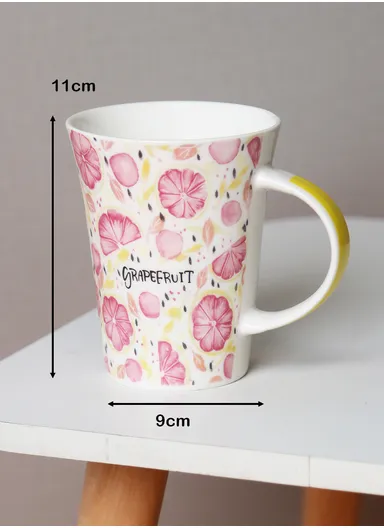 350ml Ceramic Mug, Multi-Uses Universal Mug, Dishwasher &amp; Microwave Safe with Comfortable Handle - Style 4